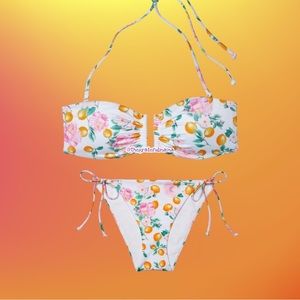 Victoria’s Secret | 2 Piece Bikini Set | White Lemon | Size Large